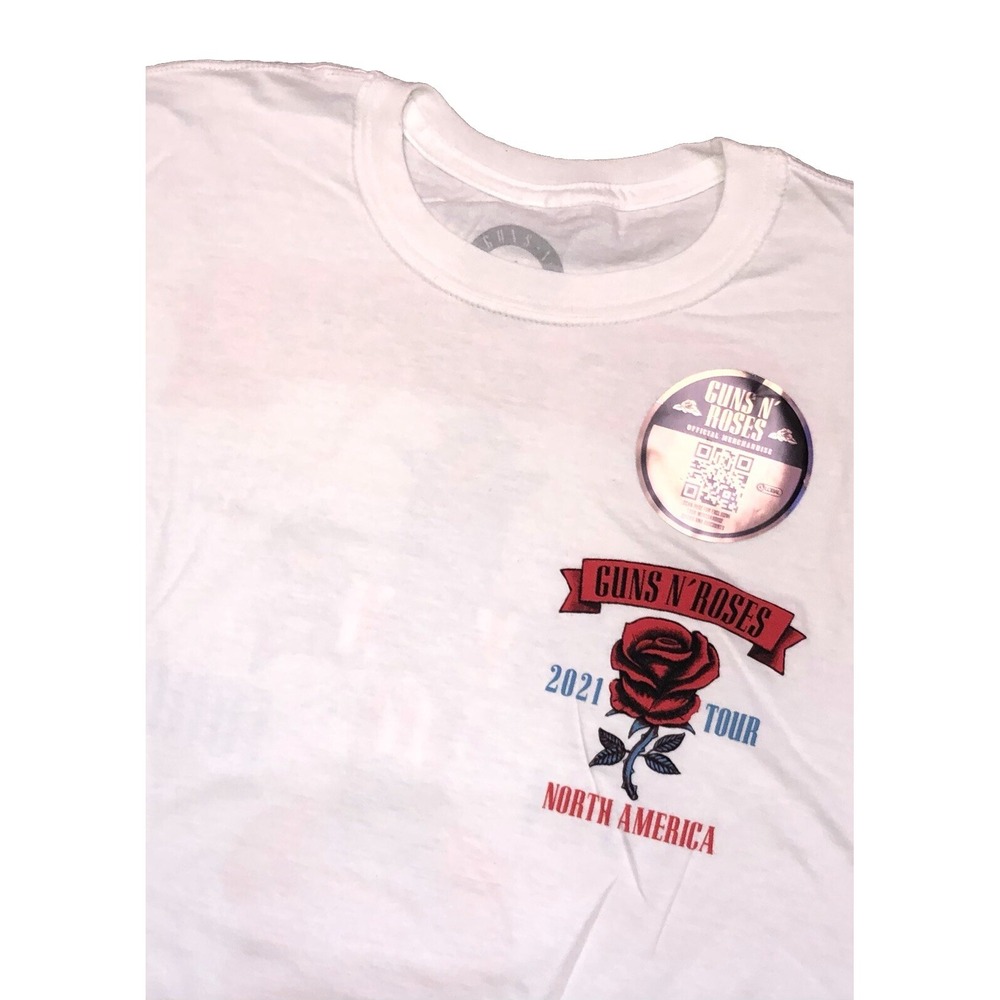 Guns N' Roses‎ T Shirt Men's M White North America Tour 2021 Official Merch NEW